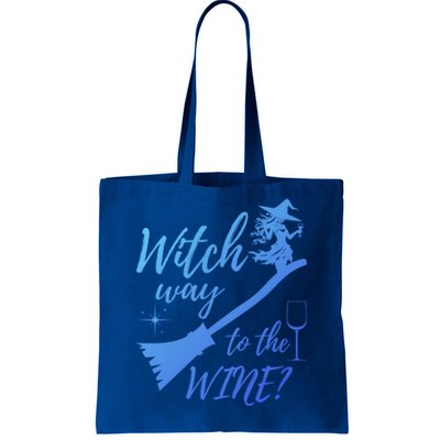 Witch Way To Wine Spooky Graphic Halloween Ing Graphic Meaningful Gift Tote Bag