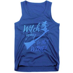 Witch Way To Wine Spooky Graphic Halloween Ing Graphic Meaningful Gift Tank Top