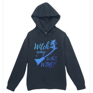 Witch Way To Wine Spooky Graphic Halloween Ing Graphic Meaningful Gift Urban Pullover Hoodie