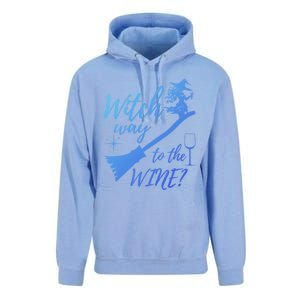 Witch Way To Wine Spooky Graphic Halloween Ing Graphic Meaningful Gift Unisex Surf Hoodie