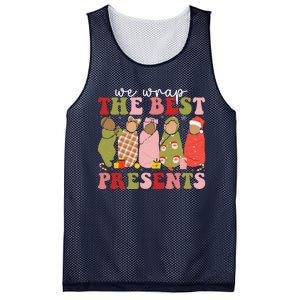 We Wrap The Best Presents Mother Baby Nurse L&D Nicu Xmas Mesh Reversible Basketball Jersey Tank