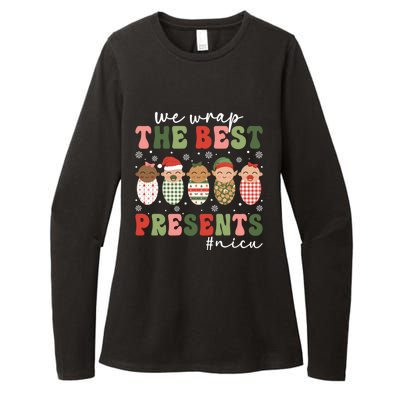 We Wrap The Best Presents Nicu Nurse Christmas Nurse Gift Womens CVC Long Sleeve Shirt