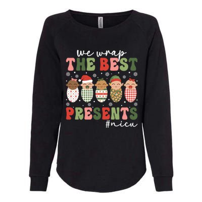 We Wrap The Best Presents Nicu Nurse Christmas Nurse Gift Womens California Wash Sweatshirt