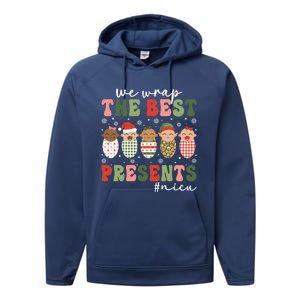 We Wrap The Best Presents Nicu Nurse Christmas Nurse Gift Performance Fleece Hoodie