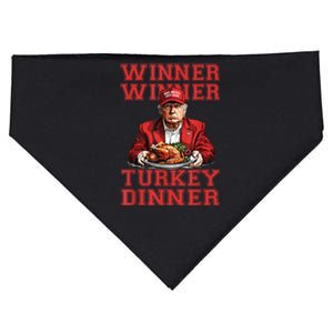 Winner Winner Turkey Dinner Donald Trump Usa Thanksgiving USA-Made Doggie Bandana