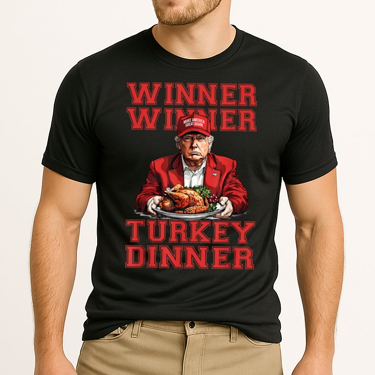 Winner Winner Turkey Dinner Donald Trump Usa Thanksgiving Cooling Performance Crew T-Shirt