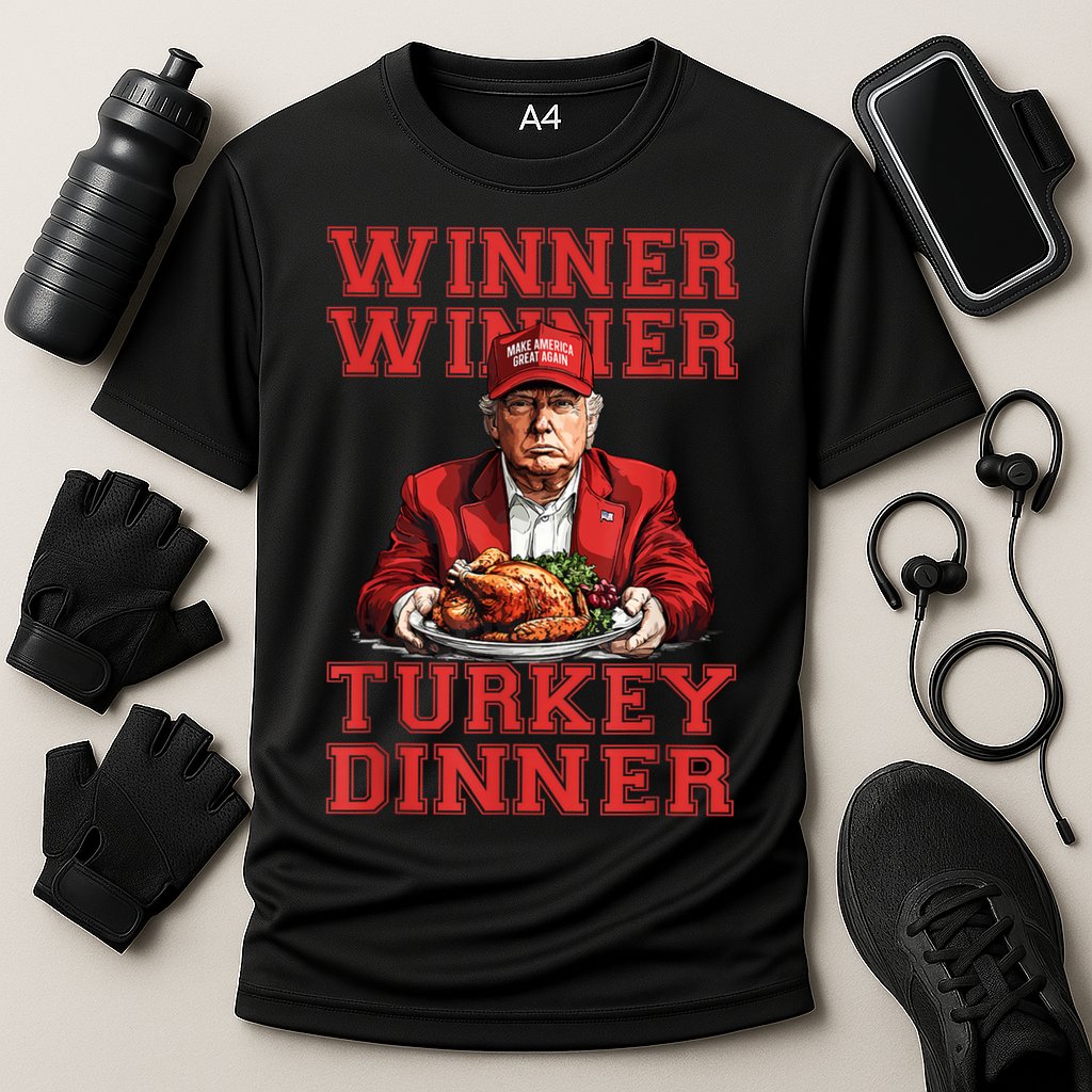 Winner Winner Turkey Dinner Donald Trump Usa Thanksgiving Cooling Performance Crew T-Shirt