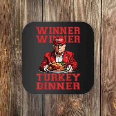 Winner Winner Turkey Dinner Donald Trump Usa Thanksgiving Coaster