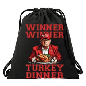 Winner Winner Turkey Dinner Donald Trump Usa Thanksgiving Drawstring Bag