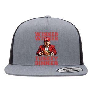 Winner Winner Turkey Dinner Donald Trump Usa Thanksgiving Flat Bill Trucker Hat