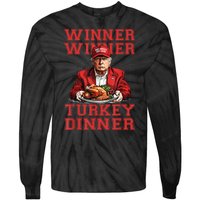 Winner Winner Turkey Dinner Donald Trump Usa Thanksgiving Tie-Dye Long Sleeve Shirt