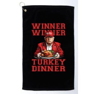 Winner Winner Turkey Dinner Donald Trump Usa Thanksgiving Platinum Collection Golf Towel