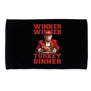 Winner Winner Turkey Dinner Donald Trump Usa Thanksgiving Microfiber Hand Towel