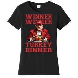 Winner Winner Turkey Dinner Donald Trump Usa Thanksgiving Women's T-Shirt