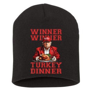 Winner Winner Turkey Dinner Donald Trump Usa Thanksgiving Short Acrylic Beanie