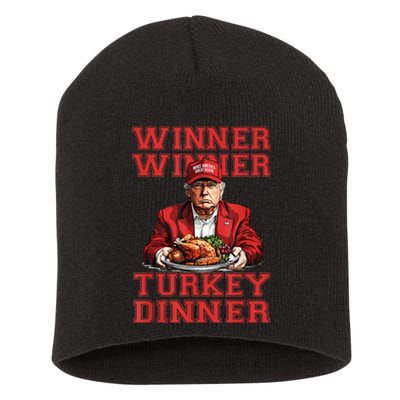 Winner Winner Turkey Dinner Donald Trump Usa Thanksgiving Short Acrylic Beanie