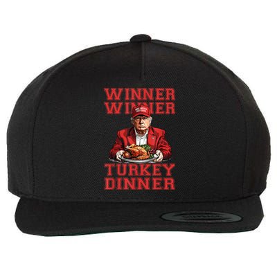 Winner Winner Turkey Dinner Donald Trump Usa Thanksgiving Wool Snapback Cap