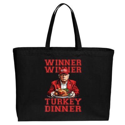 Winner Winner Turkey Dinner Donald Trump Usa Thanksgiving Cotton Canvas Jumbo Tote