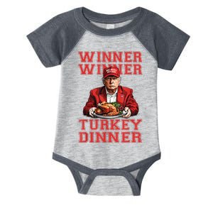 Winner Winner Turkey Dinner Donald Trump Usa Thanksgiving Infant Baby Jersey Bodysuit