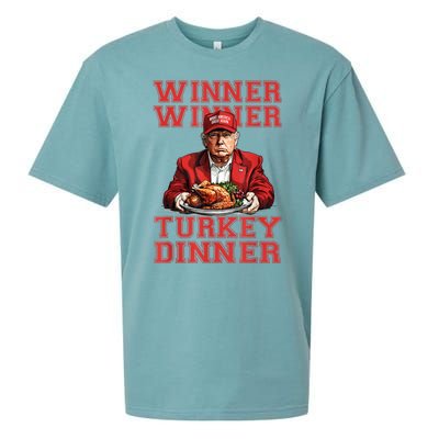 Winner Winner Turkey Dinner Donald Trump Usa Thanksgiving Sueded Cloud Jersey T-Shirt