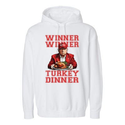 Winner Winner Turkey Dinner Donald Trump Usa Thanksgiving Garment-Dyed Fleece Hoodie