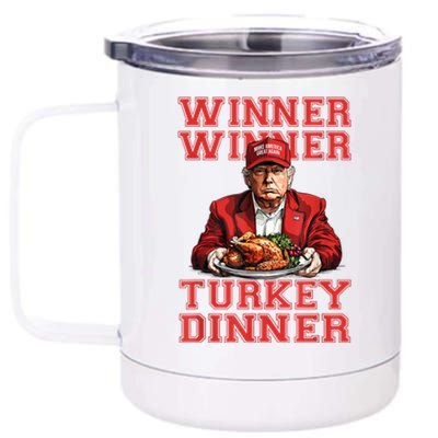 Winner Winner Turkey Dinner Donald Trump Usa Thanksgiving 12 oz Stainless Steel Tumbler Cup