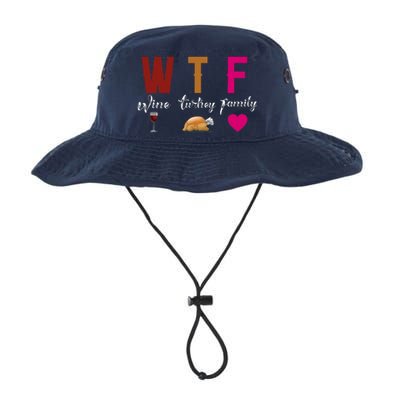 Wtf Wine Turkey Family Funny Thanksgiving Hostess Gift Legacy Cool Fit Booney Bucket Hat