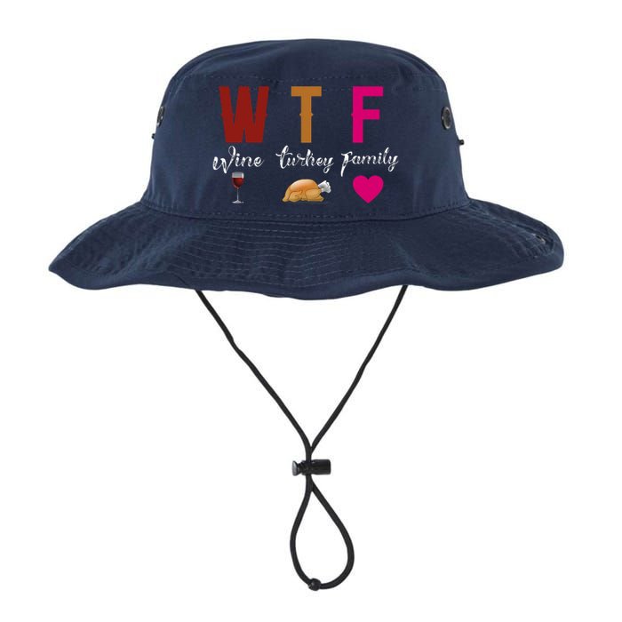 Wtf Wine Turkey Family Funny Thanksgiving Hostess Gift Legacy Cool Fit Booney Bucket Hat