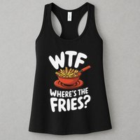 Wtf WhereS The Fries Funny Expression Womens Tank Top