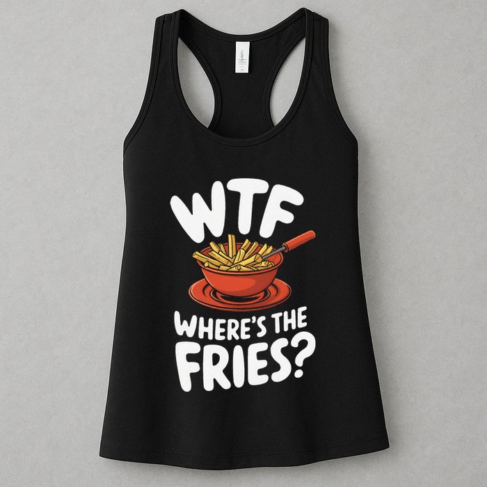 Wtf WhereS The Fries Funny Expression Womens Tank Top