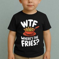 Wtf WhereS The Fries Funny Expression Toddler T-Shirt