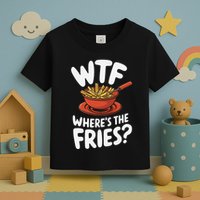 Wtf WhereS The Fries Funny Expression Toddler T-Shirt