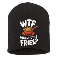 Wtf WhereS The Fries Funny Expression Short Acrylic Beanie