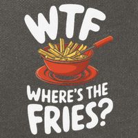 Wtf WhereS The Fries Funny Expression Cotton Canvas Backpack