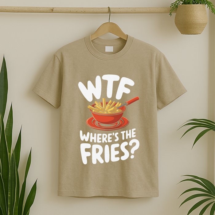 Wtf WhereS The Fries Funny Expression T-Shirt