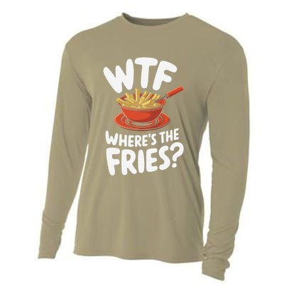 Wtf WhereS The Fries Funny Expression Cooling Performance Long Sleeve Crew