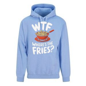 Wtf WhereS The Fries Funny Expression Unisex Surf Hoodie