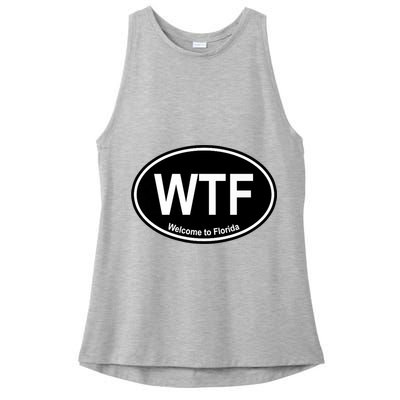 Wtf Welcome To Florida Ladies PosiCharge Tri-Blend Wicking Tank