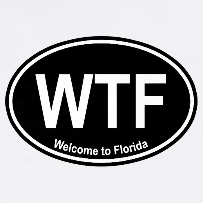 Wtf Welcome To Florida Garment-Dyed Sweatshirt