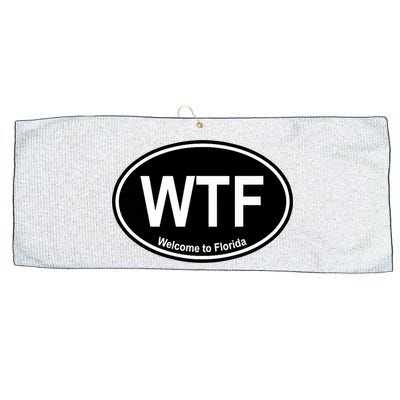 Wtf Welcome To Florida Large Microfiber Waffle Golf Towel