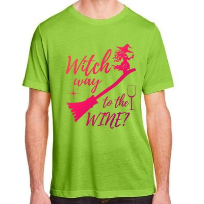 Witch Way To Wine Spooky Graphic Halloween Ing Graphic Meaningful Gift Adult ChromaSoft Performance T-Shirt