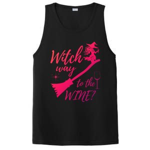 Witch Way To Wine Spooky Graphic Halloween Ing Graphic Meaningful Gift PosiCharge Competitor Tank