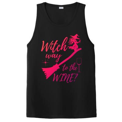 Witch Way To Wine Spooky Graphic Halloween Ing Graphic Meaningful Gift PosiCharge Competitor Tank