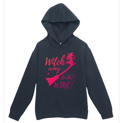 Witch Way To Wine Spooky Graphic Halloween Ing Graphic Meaningful Gift Urban Pullover Hoodie