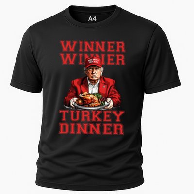 Winner Winner Turkey Dinner Humor Funny Trump Thanksgiving Cooling Performance Crew T-Shirt