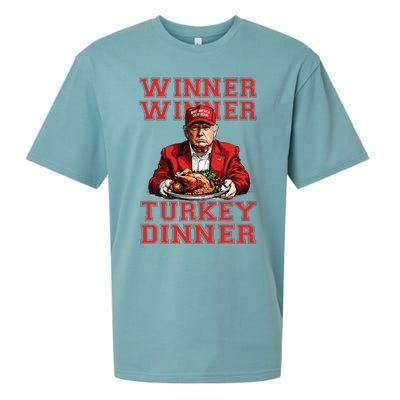 Winner Winner Turkey Dinner Humor Funny Trump Thanksgiving Sueded Cloud Jersey T-Shirt