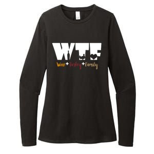 Wtf Wine Turkey Family Funny Happy Thanksgiving Celebration Gift Womens CVC Long Sleeve Shirt