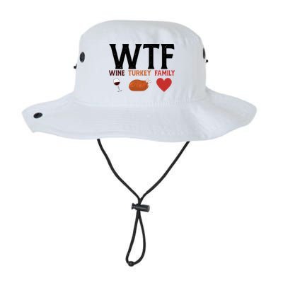 WTF Wine Turkey Family Funny Thanksgiving Bucket Hat