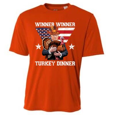 Winner Winner Turkey Dinner Trump Thanksgiving Fun Cooling Performance Crew T-Shirt