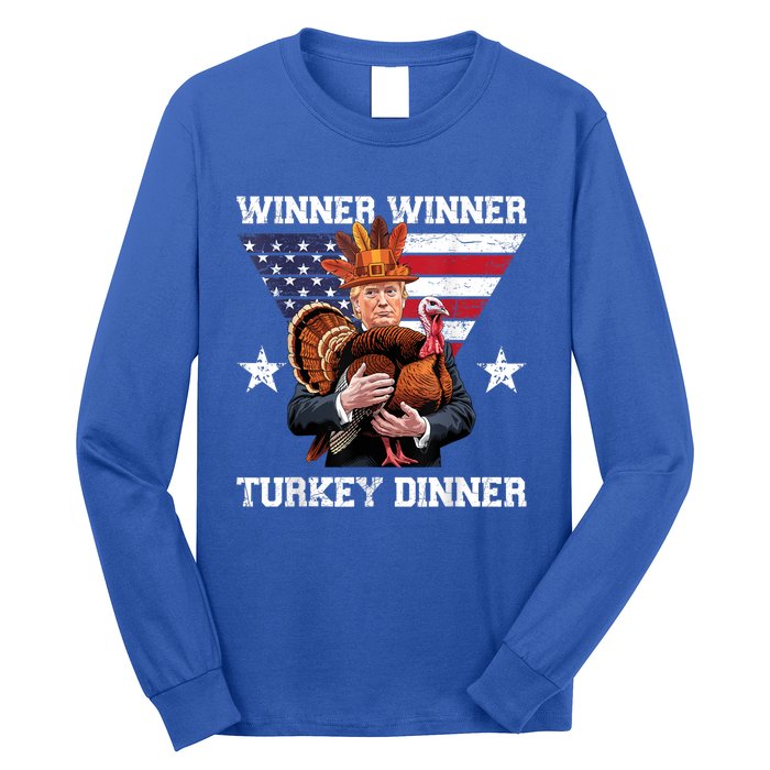 Winner Winner Turkey Dinner Trump Thanksgiving Fun Long Sleeve Shirt